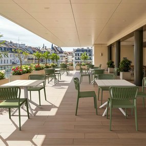 PORTOFINO záhradná stolička s podrúčkami olive green