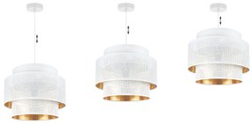 Závesné svietidlo Asti, 1x biele PVC tienidlo, (fi 35cm), g, w