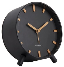 Budík Karlsson Grace KA5943BK matný čierny 12 cm