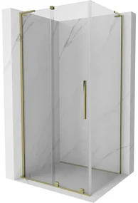Mexen Velar L, sprchový kút s posuvnými dverami 120 x 80 cm, 8mm číre sklo, zlatá lesklá, 871-120-080-03-50