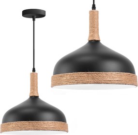 Toolight Toolight, stropné svietidlo 1xE27 APP1421-1CP, čierna-hnedá, OSW-04185