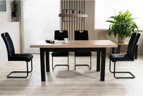 Jedálenský rozkladací stôl Presto 140/218 cm dub Artisan/čierny