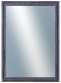 DANTIK - Zrkadlo v rámu, rozmer s rámom 50x70 cm z lišty LYON modrá (2668)