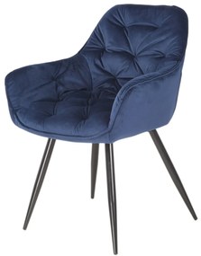 Dizajnová stolička  CatN zamat modrá