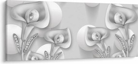 Obraz - Kvetinový dizajn (120x50 cm)