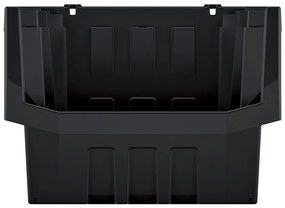 Dielenský úložný box so skosenou hranou HEAVY DUTY, čierny 58x38x34