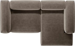 Hnedá rohová pohovka (pravý roh/s leňoškou) Bergamo – Cosmopolitan Design