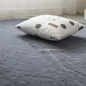 Protišmykový koberec RABBIT strieborný kruh