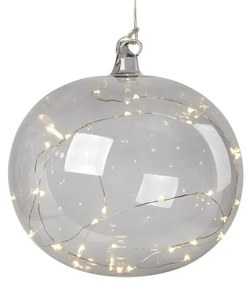 Sivá závesná vianočná svetelná dekorácia ø 18 cm Lina – Markslöjd