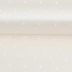 Goldea sviatočný okrúhly teflónový obrus - smotanový s lesklými obdĺžnikmi Ø 130 cm