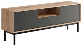 TV stolík Bergen BRTV154 - dub Jackson Hickory / grafit / čierna