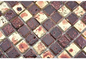 Mozaika z prírodného kameňa XAM 67 30x30 cm zlatá/červená