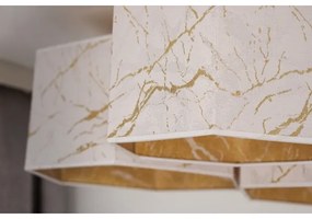 Duolla - Prisadený luster ROLLER TRIO HEX 3xE27/15W/230V biela/zlatá