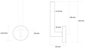 Sapho, X-ROUND GOLD držiak toaletného papiera rezervný, zlatá matná, XR701GB