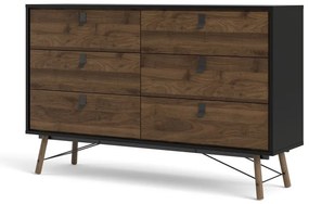 Tmavohnedá komoda Tvilum Ry, 150 x 95 cm