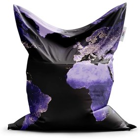 Sablio Sedací vak Svetelná mapa sveta - 200x140 cm