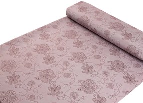 Biante Teflónový oválny obrus TF-077 Kvetované ornamenty na staroružovom 50x100 cm