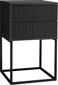 Nočný stolík s 2 zásuvkami Marle, grafitový