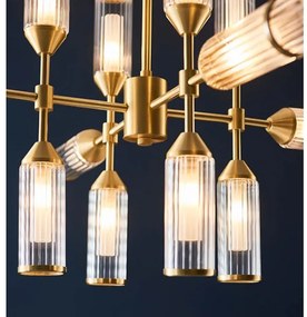 Endon 92214 - Luster na tyči TOUR 12xG9/3W/230V mosadz