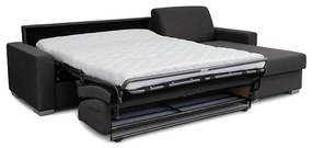 Rozkladacia rohová sedacia súprava LEKA pr. hnedá s úložným priestorom