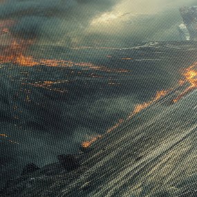 Obraz - Erupcia sopky (90x60 cm)