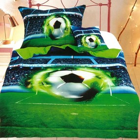 3D Obliečky Futbal zelené Mikrovlákno 40x50 70×90 140x200 cm