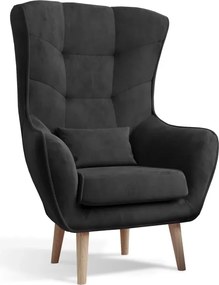 Moderné kreslo ARTUR, tm. sivá (Monolith 97)