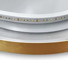 Rea Rea, oválne LED zrkadlo 60x90 cm, zlatá matná, HOM-02509