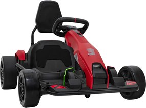 Ramiz Motokára na batérie Fast 3 Drift pre deti Červená + funkcia Drift + motory 2x150W + rádio LED + pásy