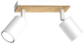 Bodové svietidlo TULON 2xGU10/8W/230V biela/dub