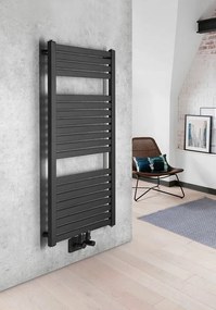 Aqualine Aqualine, TONDI vykurovacie teleso 450x970 mm, stredové pripojenie, čierna matná, DT456T