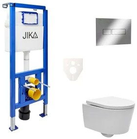 Cenovo zvýhodnený závesný WC set Jika do ľahkých stien / predstenová montáž + WC SAT Brevis SIKOJSW2