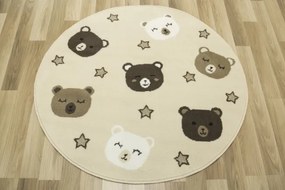 Detský koberec Luna Kids 534455/97955 medvedíky, béžový