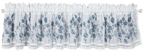 Dekorstudio Kuchynská záclonka POLA zdobená kvetinovou potlačou a čipkou 150 x 30 cm