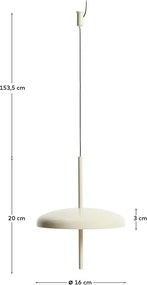 Svetlosivé LED stmievateľné závesné svetlo s kovovým tienidlom Porte – Kave Home