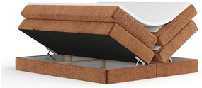 Oranžová boxspring posteľ s úložným priestorom/bez čela 160x200 cm Juniper – Maison de Rêve