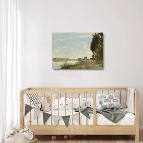 Sklenený obraz - Claude Monet, Argenteuil, reprodukcia (70x50 cm)