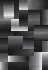Ayyildiz, Kusový koberec Miami 6560 Black, 80x300, šedá, chodba / predsieň