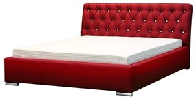Kontinentálna posteľ Enoa, Rozmer postele: 160x200, Dostupné poťahy: ekokoža Soft 011 (čierna)
