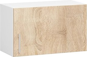 Kuchyňská linka Olivie 2,4 m prosklená bílá/dub sonoma