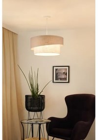 Brilagi - Luster na lanku DOVER SHINE 1xE27/15W/230V pr. 50 cm šedá/krémová