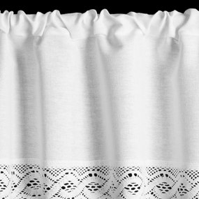 KRÁTKA ZÁCLONA NA PÁSKE VINCE 100X40 CM BIELA