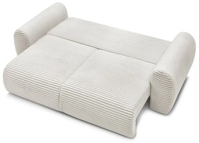 Krémová menčestrová rozkladacia pohovka 257 cm Lucien – Bobochic Paris