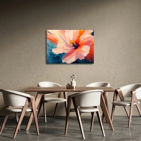 Obraz - Maľovaný kvet (70x50 cm)