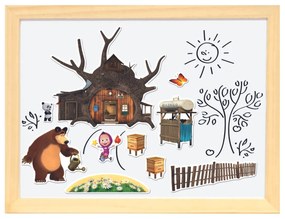 Bino Magnetická tabuľka Máša a medveď, 31 x 23,5 x 3,5 cm