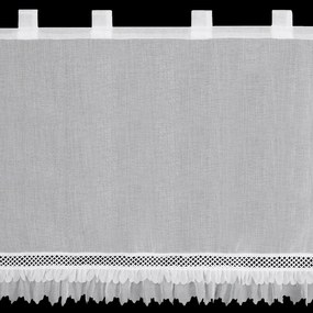 KRÁTKA ZÁCLONA NA PÚTKACH KATRIN 150X90 CM BIELA