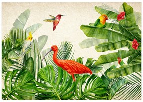 Artgeist Fototapeta - Exotic Birds - Third Variant Veľkosť: 294x210, Verzia: Samolepiaca