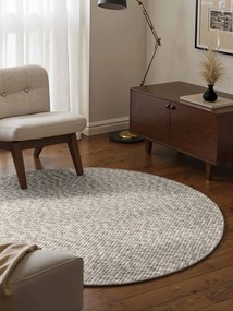 ELLE Decoration, Kusový koberec Lyon Beans 106317 Natural Cream Grey kruh z kolekcie Elle, 160x160 (priemer) kruh, šedá, obývacia izba
