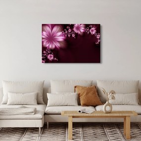 Obraz abstrakcie - kvety (90x60 cm)