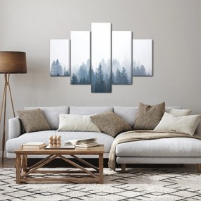 Obraz - Zahmlený les (150x105 cm)